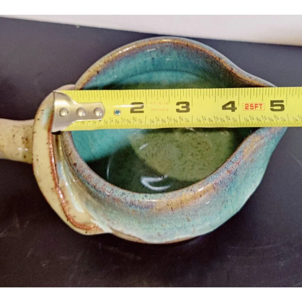NC Art Studio Pottery Soup,Sauce Bowl Handmade 2006 Glazed Signed Pattie
